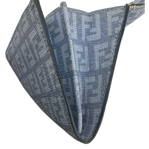 Fendi Zucca FF Jacquard in Shades of Blue Long Wallet (Denim) - Picture 11 of 16